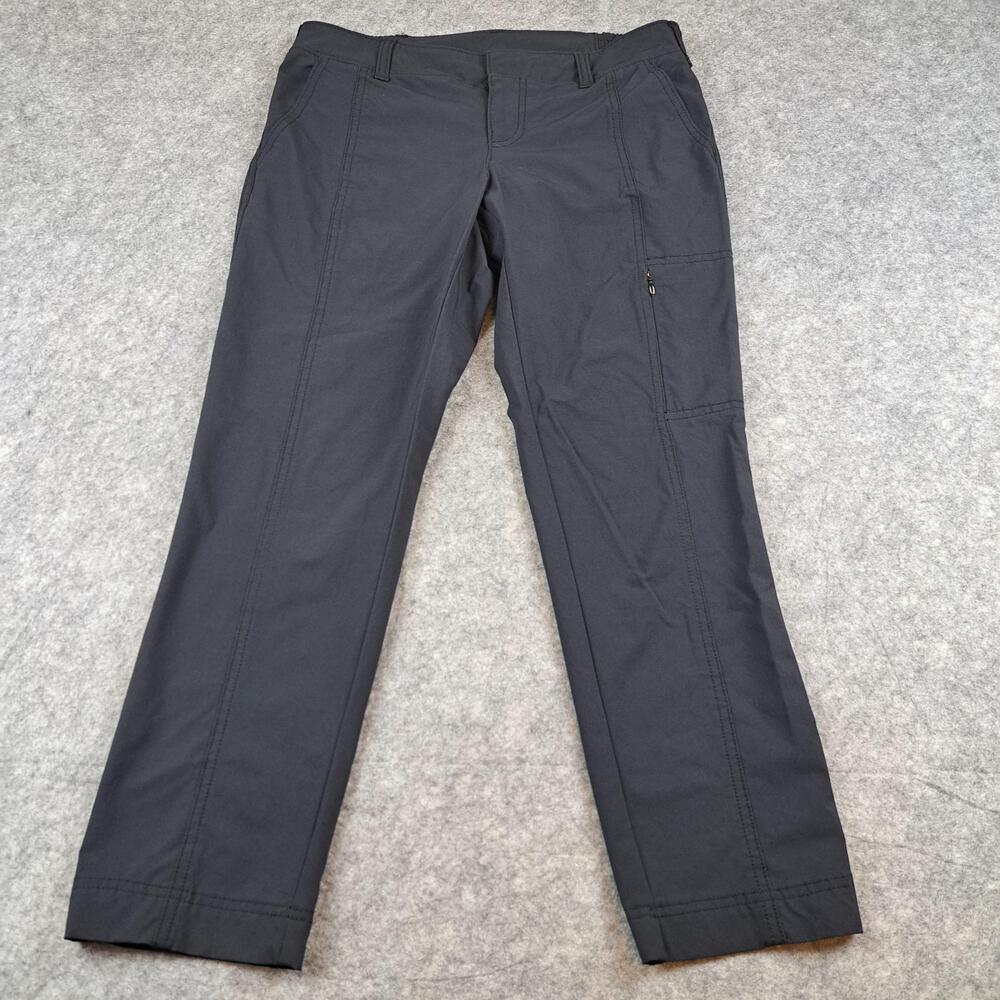 Athleta Pants Womens 8 Black Straight Leg Hiking Nylon Stretch Trek Ankle